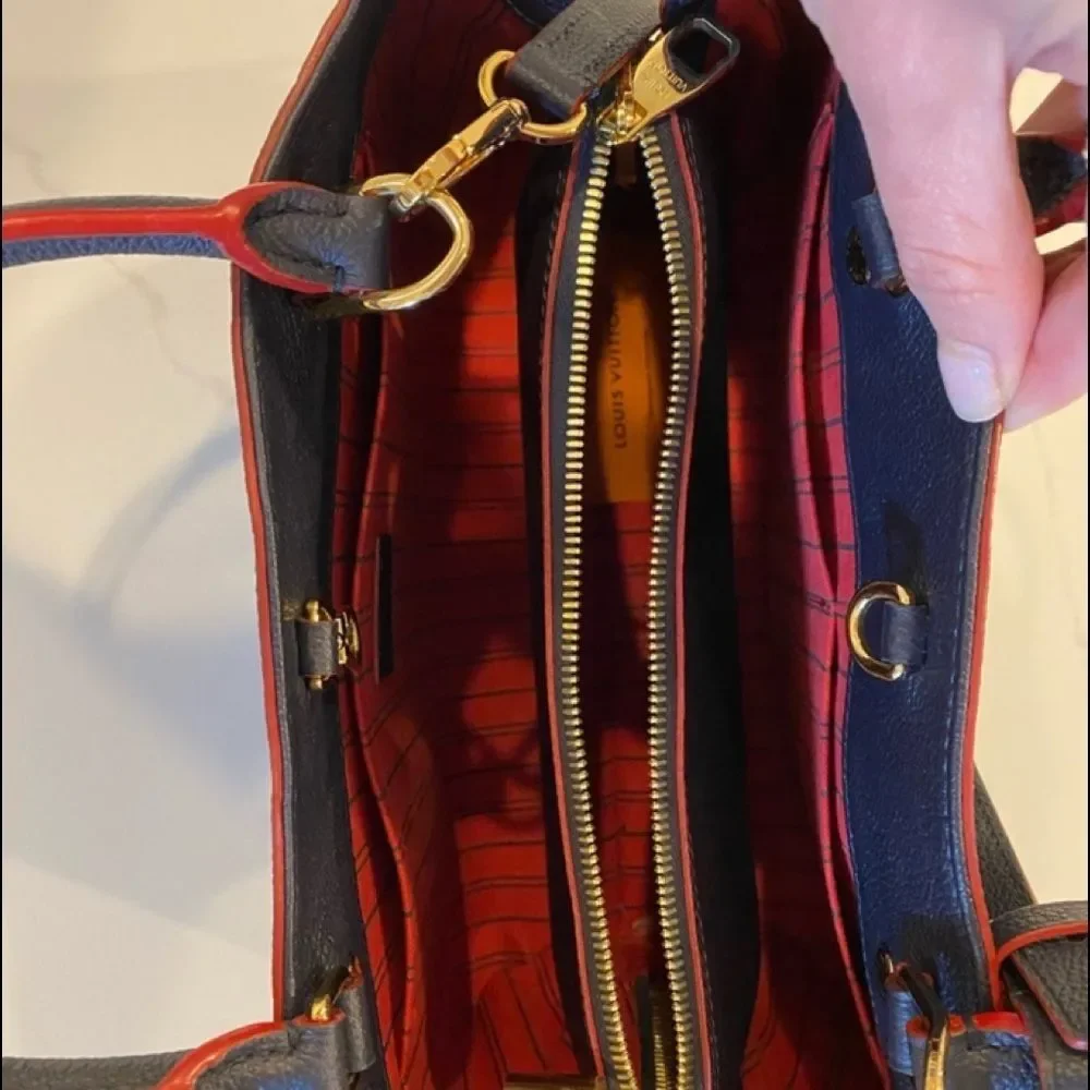 Louis Vuitton Montaigne Empreinte MM Marine Rouge - Picture 5 of 8